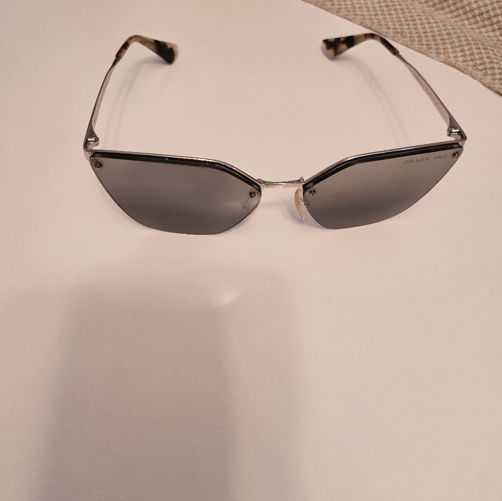 PRADA sunglasses silver mirror PR 68T